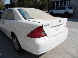 2001 HONDA CIVIC LX WHITE 1.7L AT 2DR A17696